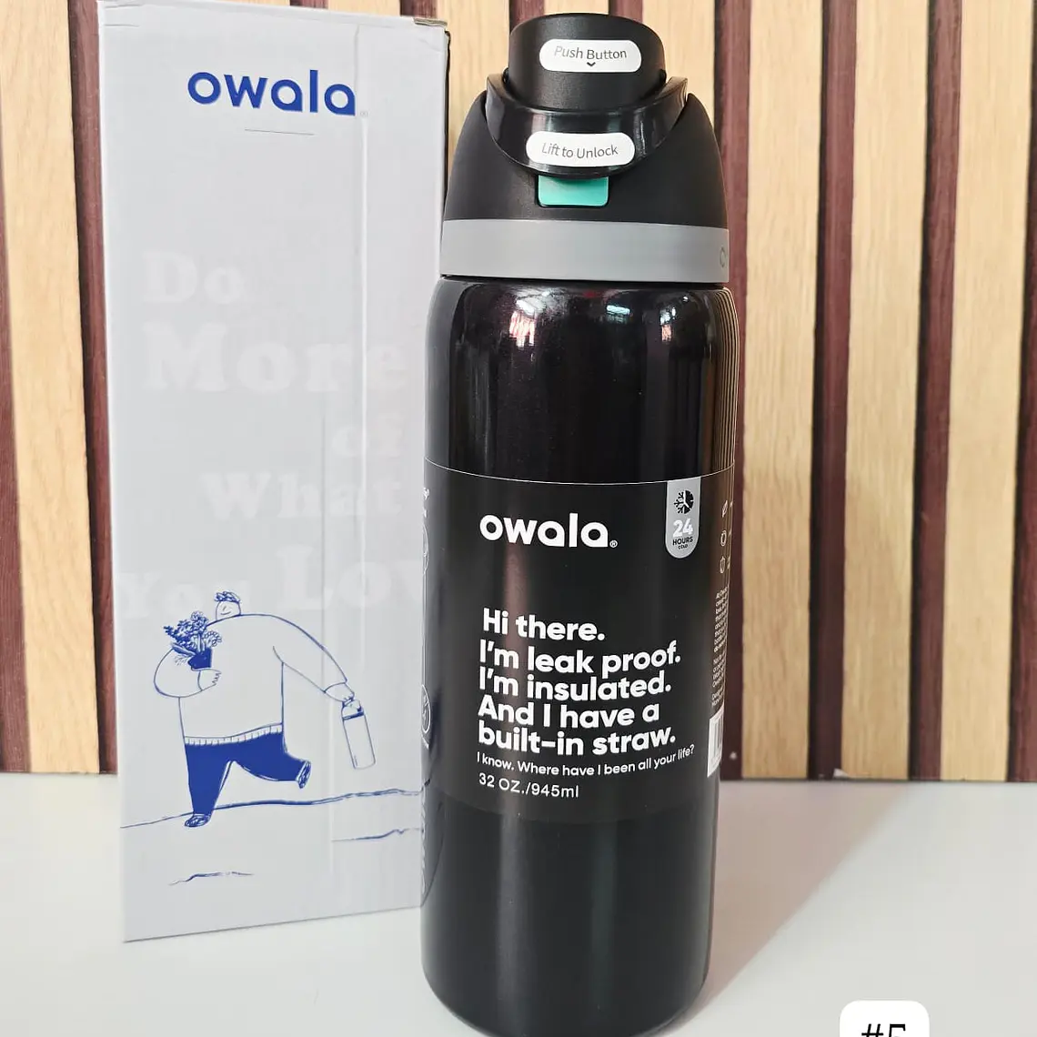 TERMO OWALA COLORES METÁLICOS DE 944ML MOD# FF-398 3