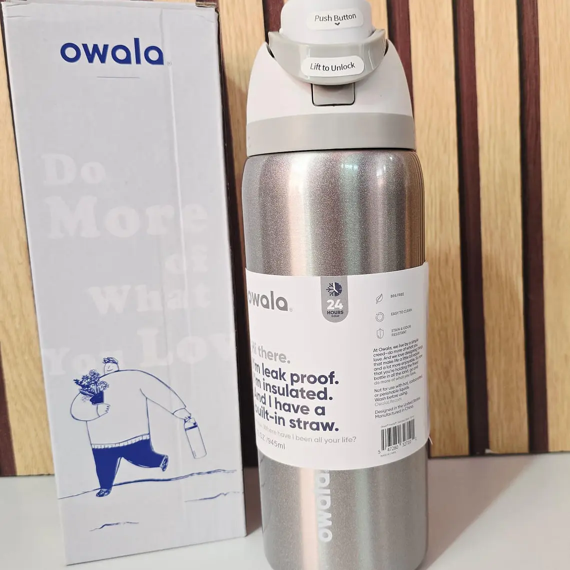 TERMO OWALA COLORES METÁLICOS DE 944ML MOD# FF-398 4