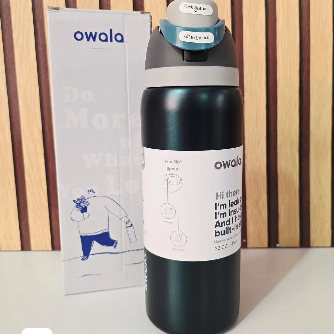 TERMO OWALA COLORES METÁLICOS DE 944ML MOD# FF-398 6