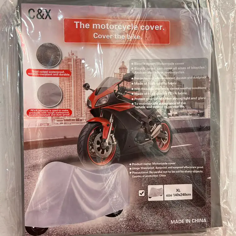 FUNDA CUBRE POLVO/LLUVIA PARA MOTO XL 4
