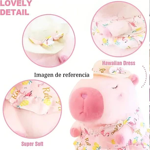 PELUCHE ROSA CAPIBARA CON CAMISA MOD# WB111