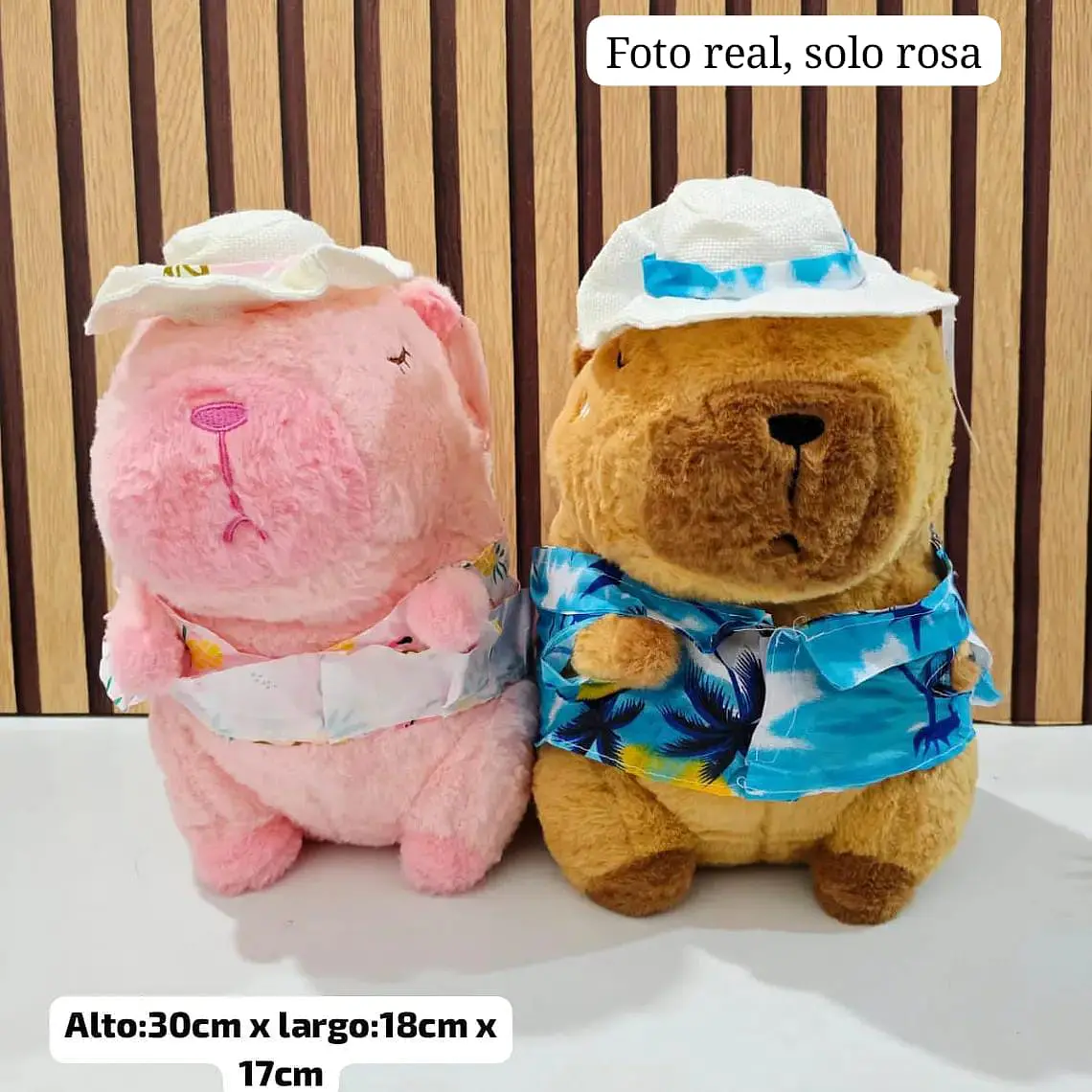 PELUCHE ROSA CAPIBARA CON CAMISA MOD# WB111 1