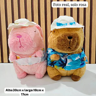 PELUCHE ROSA CAPIBARA CON CAMISA MOD# WB111