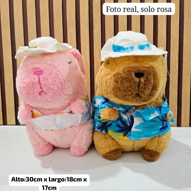 PELUCHE ROSA CAPIBARA CON CAMISA MOD# WB111 1