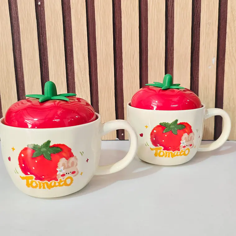 TAZA DE PORCELANA 400ML FRUTAS AL AZAR MOD# W33-216V 🍓🍅🍎 4