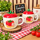 TAZA DE PORCELANA 400ML FRUTAS AL AZAR MOD# W33-216V 🍓🍅🍎 - Miniatura 1