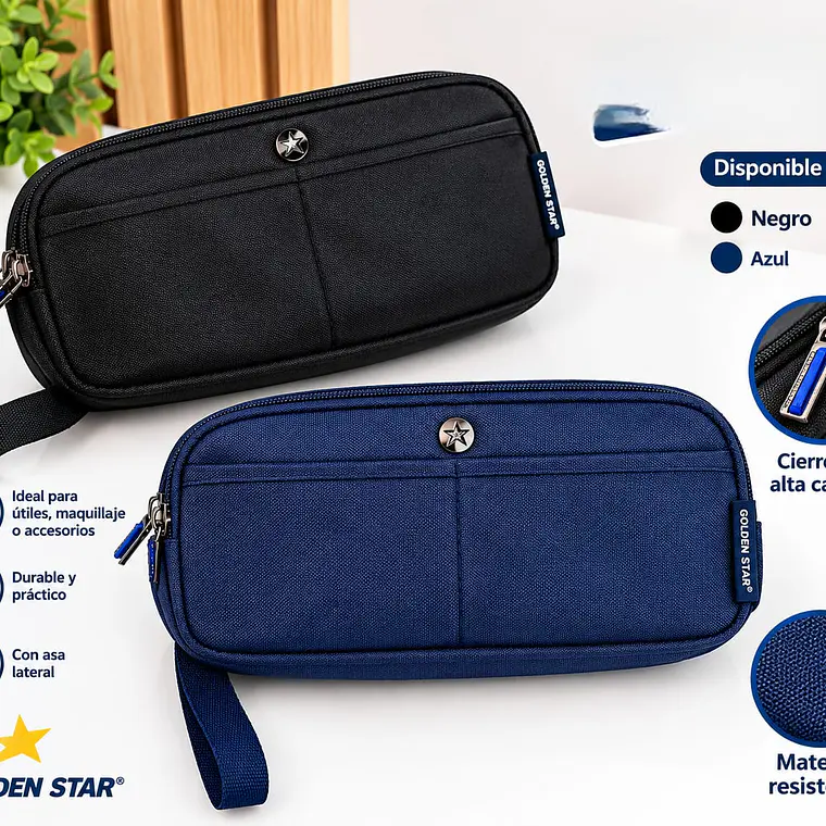 LAPICERA ORIGINAL CON 3 CIERRES GOLDEN STAR MOD# AL0147 1