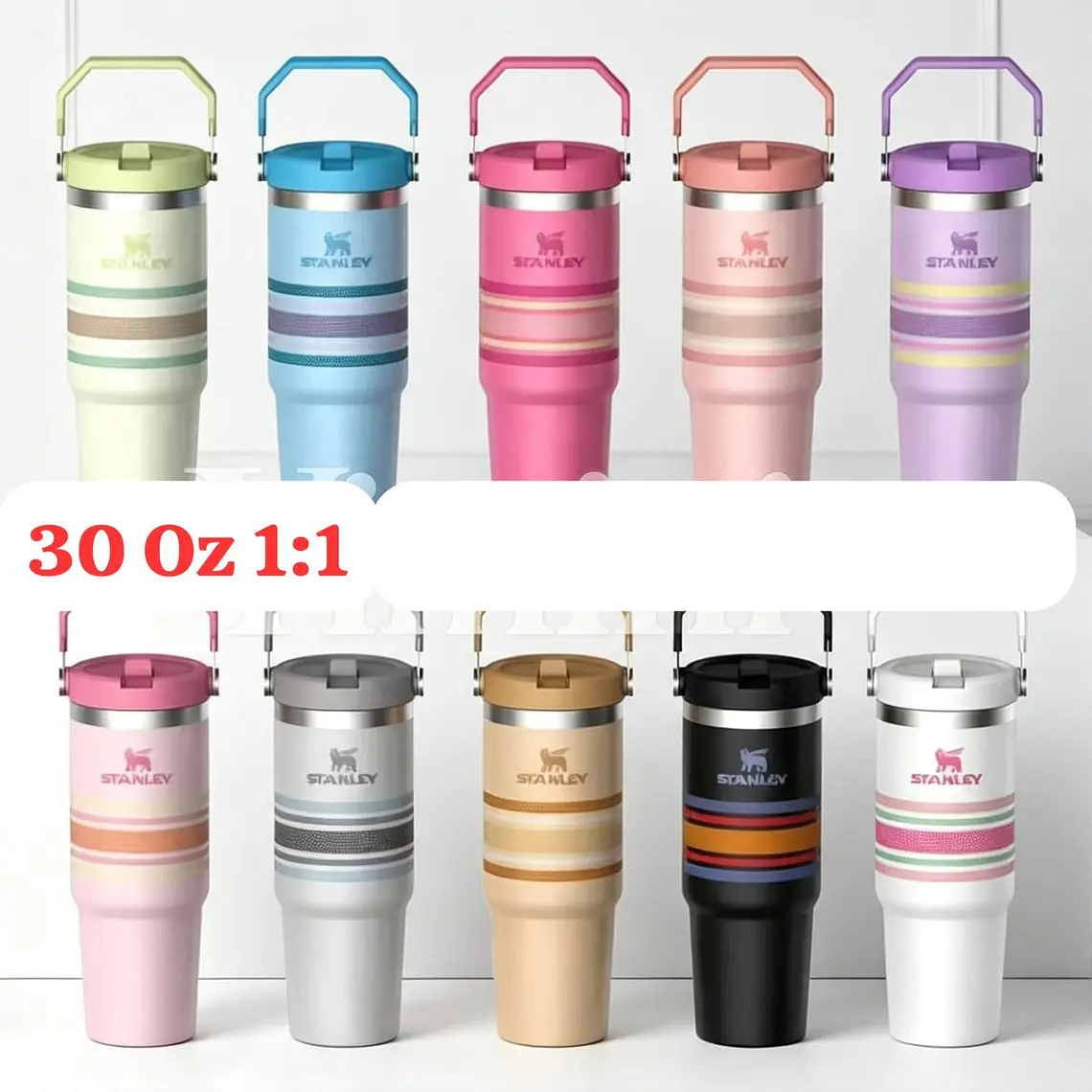 TERMO 900ML CON ASA STANLEY RAYAS MOD #8830 1