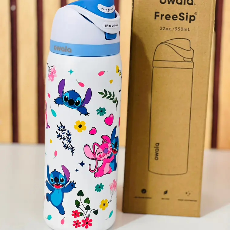TERMO OWALA FREESIP DE 945ML DISEÑO STITCH MOD# ANCO-XF238 5
