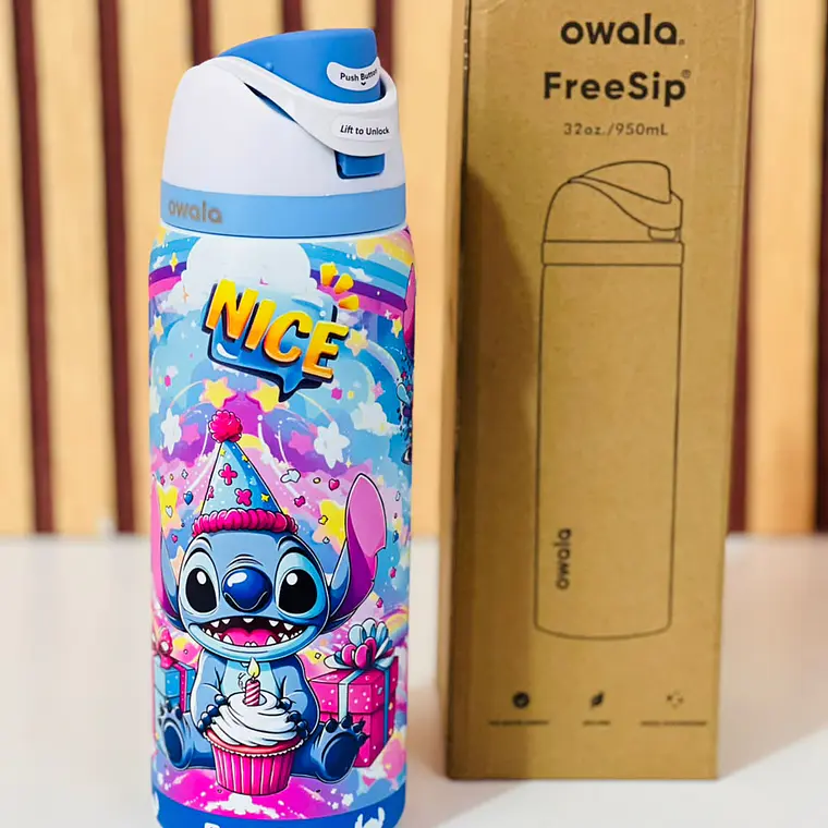 TERMO OWALA FREESIP DE 945ML DISEÑO STITCH MOD# ANCO-XF238 7