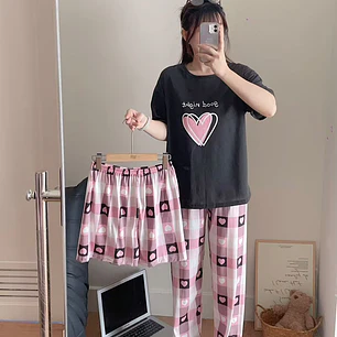 PIJAMA PARA DAMA (PANTALÓN, PLAYERA Y SHORT) MOD# 503