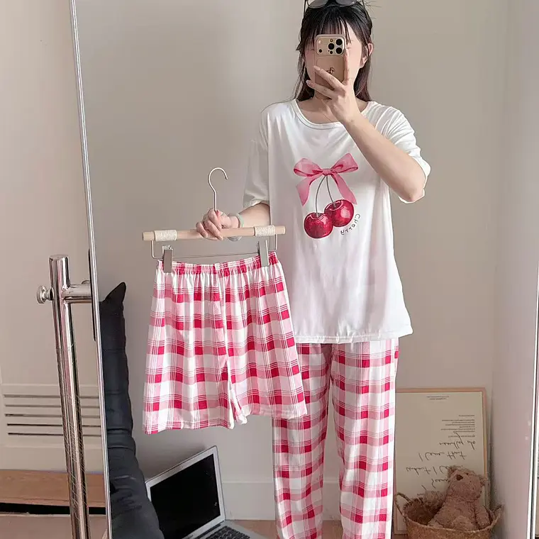 PIJAMA PARA DAMA (PANTALÓN, PLAYERA Y SHORT) MOD# 503 11