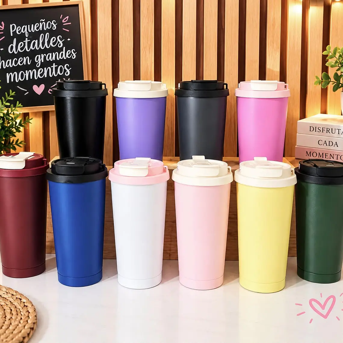 VASO TERMICO 520ML COFFEE COLORES LISOS MOD #31-66-65 1