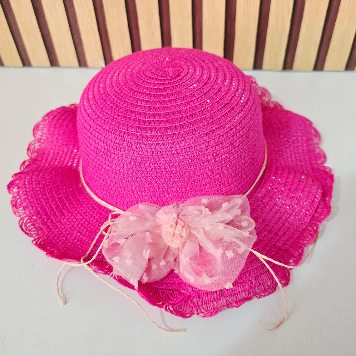 SOMBRERO INFANTIL CON MOÑO MOD# YC-HAT12182 👒 3