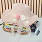 SOMBRERO INFANTIL CON FLORES Y MOÑO 🌸 👒 - Miniatura 2