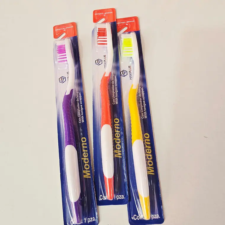 PAQ. DE 3 CEPILLOS DENTALES PARA ADULTO MOD# 4115  🪥🦷 3
