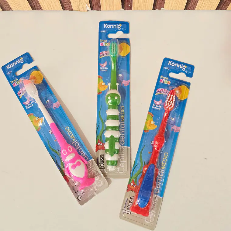 PAQ. DE 3 CEPILLOS DENTAL INFANTIL MOD# 0985 🪥🦷 3