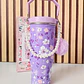 VASO TÉRMICO DE 887ML CON POMPÓN Y PERLAS MOD# VASOS C20 - Miniatura 4