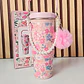 VASO TÉRMICO DE 887ML CON POMPÓN Y PERLAS MOD# VASOS C20 - Miniatura 7