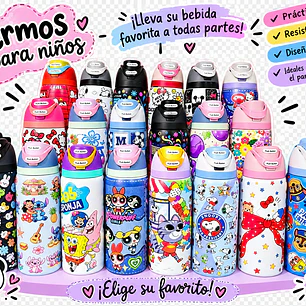 TERMO DE 950ML OWALA VARIOS PERSONAJES MOD# OS32🥤