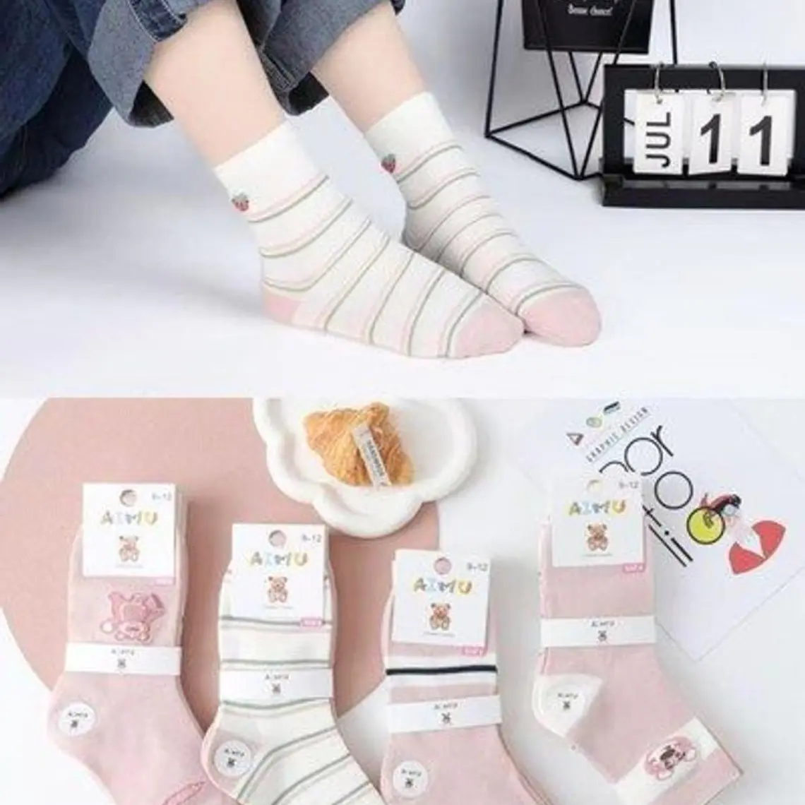 1 PAR DE TIN INFANTIL VARIOS MODELOS PARA NIÑA 4
