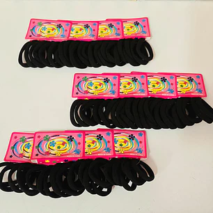 BOLSA CON 12 SET DE DONITAS NEGRAS (PEQUEÑAS) MOD# PJ-1