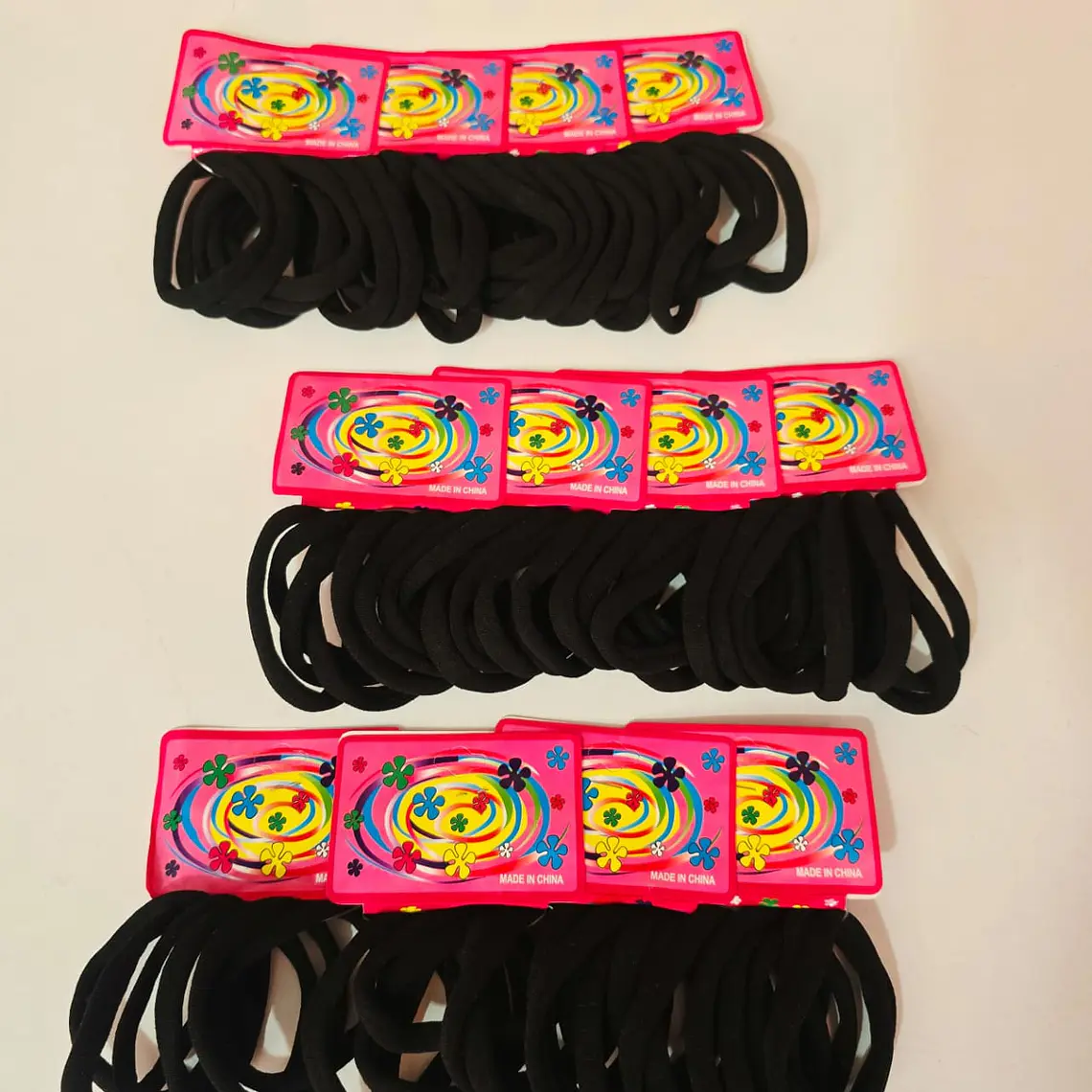 BOLSA CON 12 SET DE DONITAS NEGRAS (GRANDES) MOD# PJ-2 1