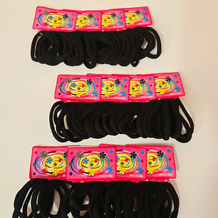 BOLSA CON 12 SET DE DONITAS NEGRAS (GRANDES) MOD# PJ-2