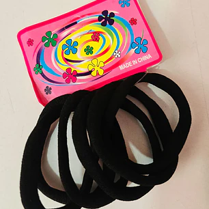 BOLSA CON 12 SET DE DONITAS NEGRAS (GRANDES) MOD# PJ-2