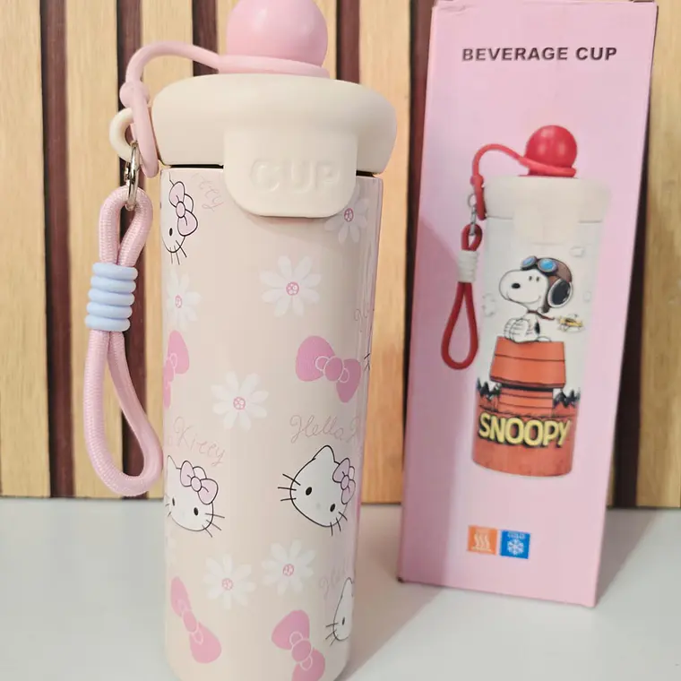 TERMO HELLO KITTY DE 600ML CON LLAVERO MOD# 26-TERMO-074 4