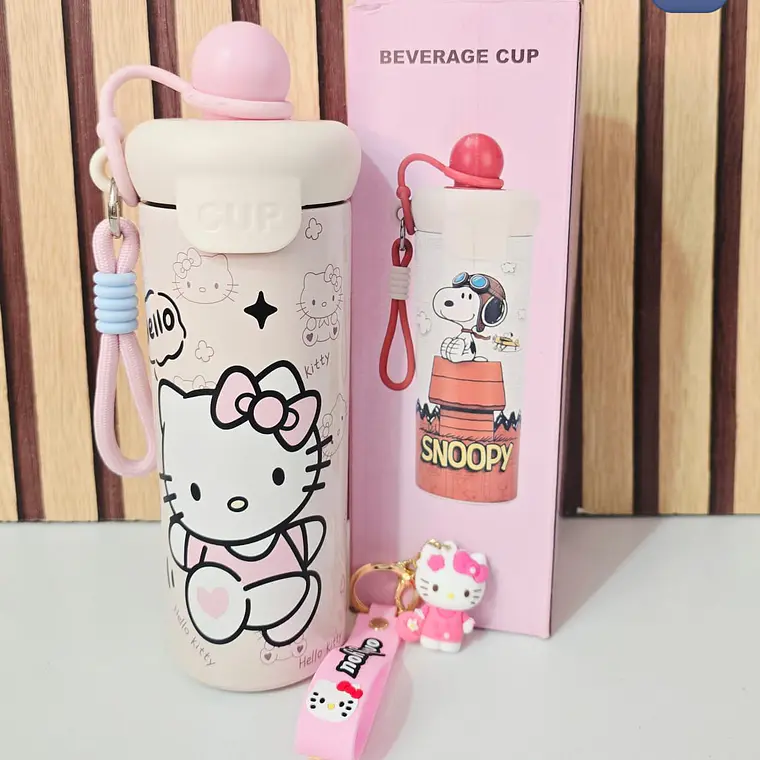 TERMO HELLO KITTY DE 600ML CON LLAVERO MOD# 26-TERMO-074 3