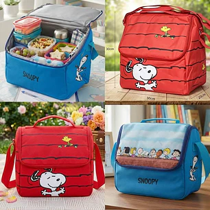 LONCHERA TÉRMICA SNOOPY AZUL O ROJA