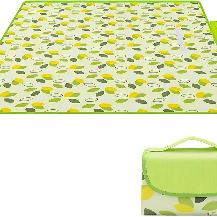 MANTA PARA PICNIC VERDE HOJAS 🌿 🧺 2