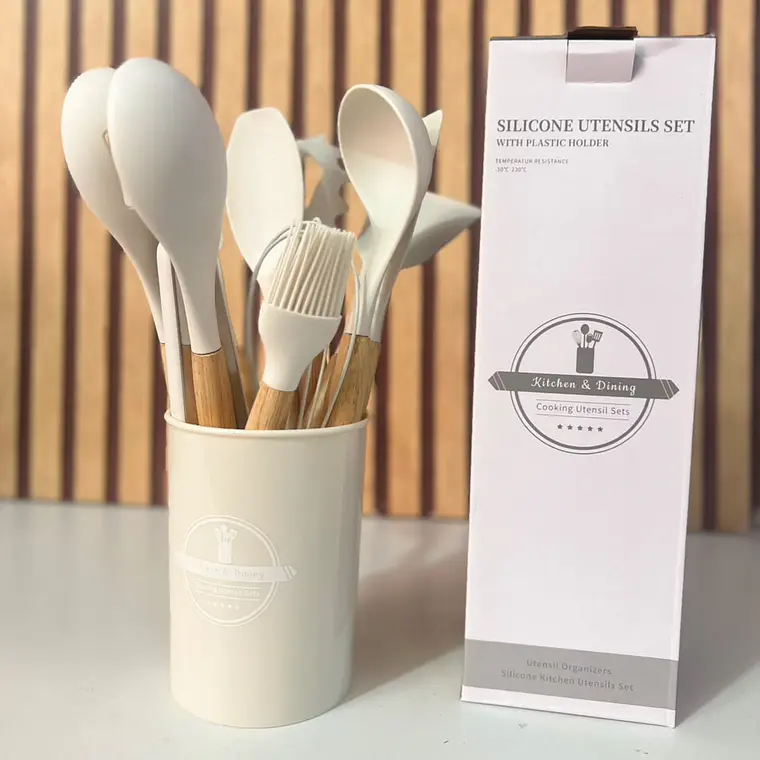 SET CON 12 UTENSILIOS DE SILICONA PARA COCINA MOD# TZ012 4