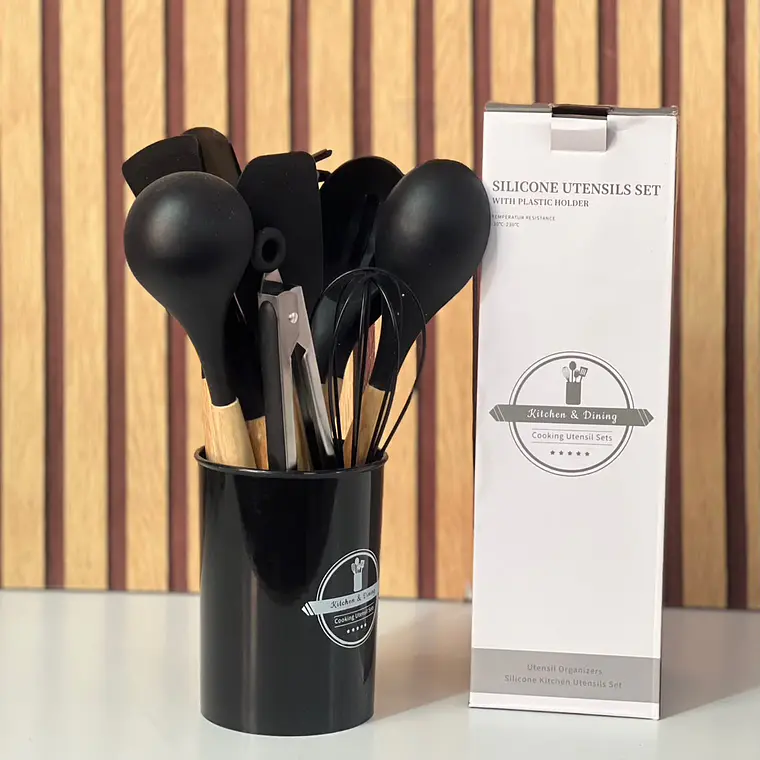 SET CON 12 UTENSILIOS DE SILICONA PARA COCINA MOD# TZ012 7