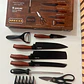 JUEGO DE CUCHILLOS  NEGROS MOD# WB-08DR - Miniatura 2