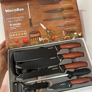 JUEGO DE CUCHILLOS  NEGROS MOD# WB-08DR