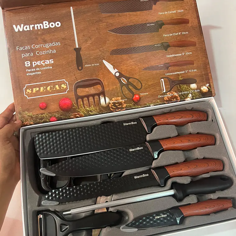 JUEGO DE CUCHILLOS  NEGROS MOD# WB-08DR 1