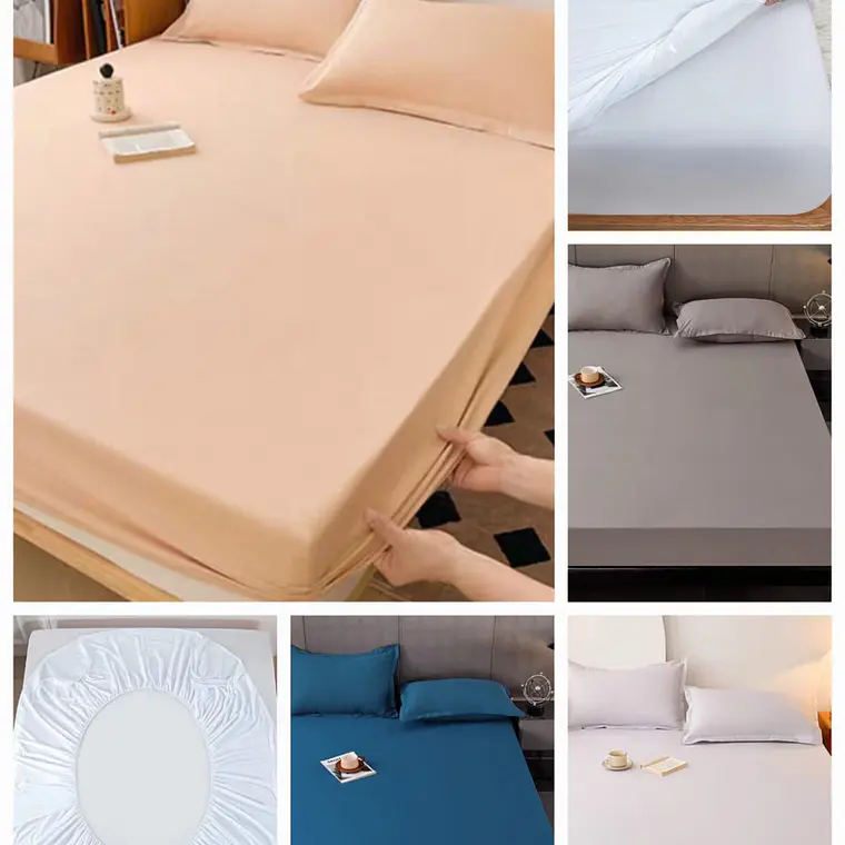 CUBRE COLCHÓN IMPERMEABLE MATRIMONIAL + 2 FUNDAS PARA ALMOHADA MODELO #T-30088 2