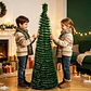 PINO VERDE Y CON PUNTAS BLANCAS PLEGABLE CON LUZ LED(1.5MTS) MOD# 15LY1-22X5,1 - Miniatura 1