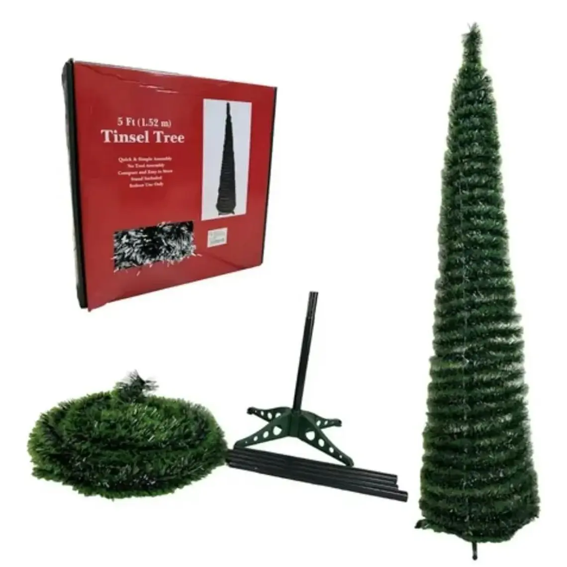 PINO VERDE Y CON PUNTAS BLANCAS PLEGABLE CON LUZ LED(1.5MTS) MOD# 15LY1-22X5,1 3