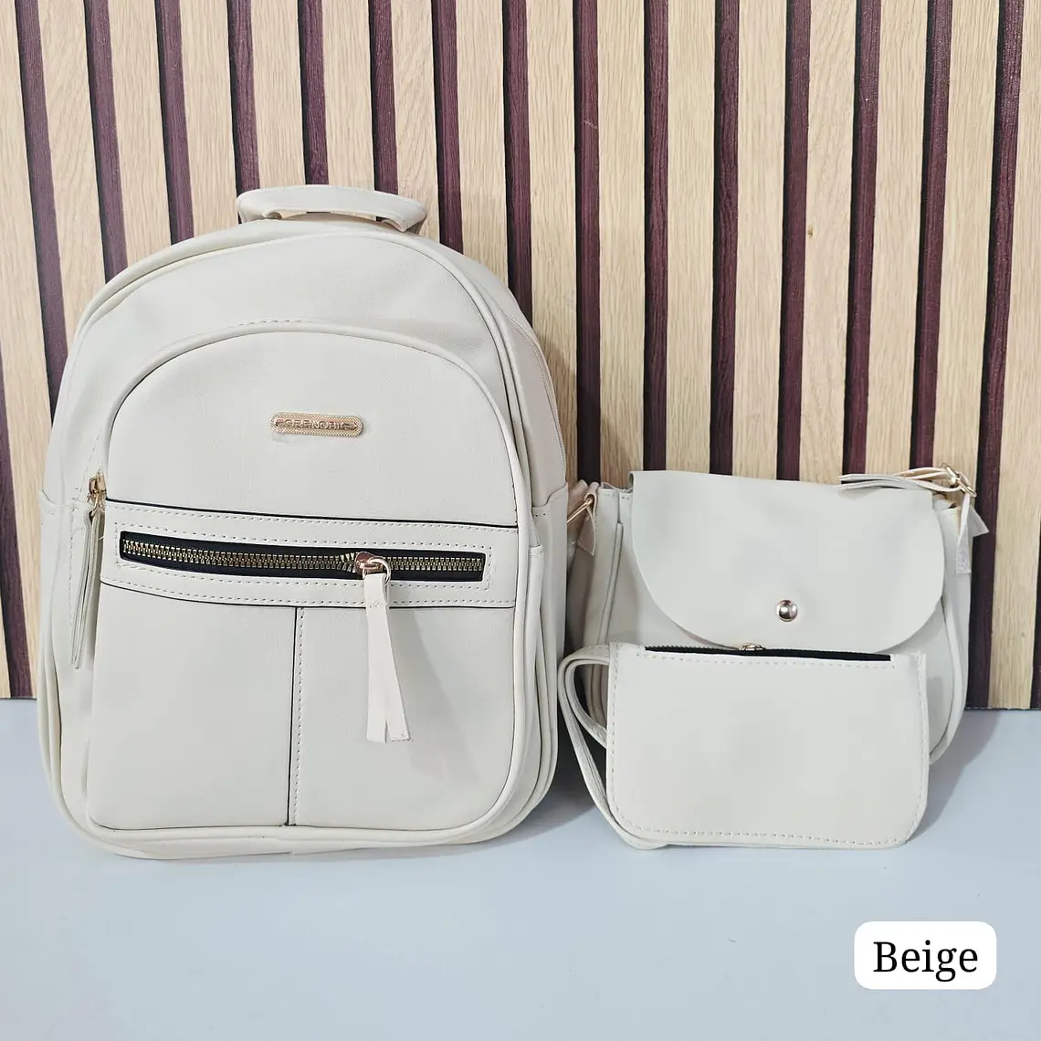 COMBO JUVENIL (3PZ) MOCHILA+MARICONERA+MONEDERO GRENOBIL PARA DAMA MOD# AJN334 2