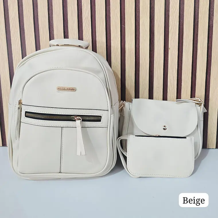 COMBO JUVENIL (3PZ) MOCHILA+MARICONERA+MONEDERO GRENOBIL PARA DAMA MOD# AJN334 2