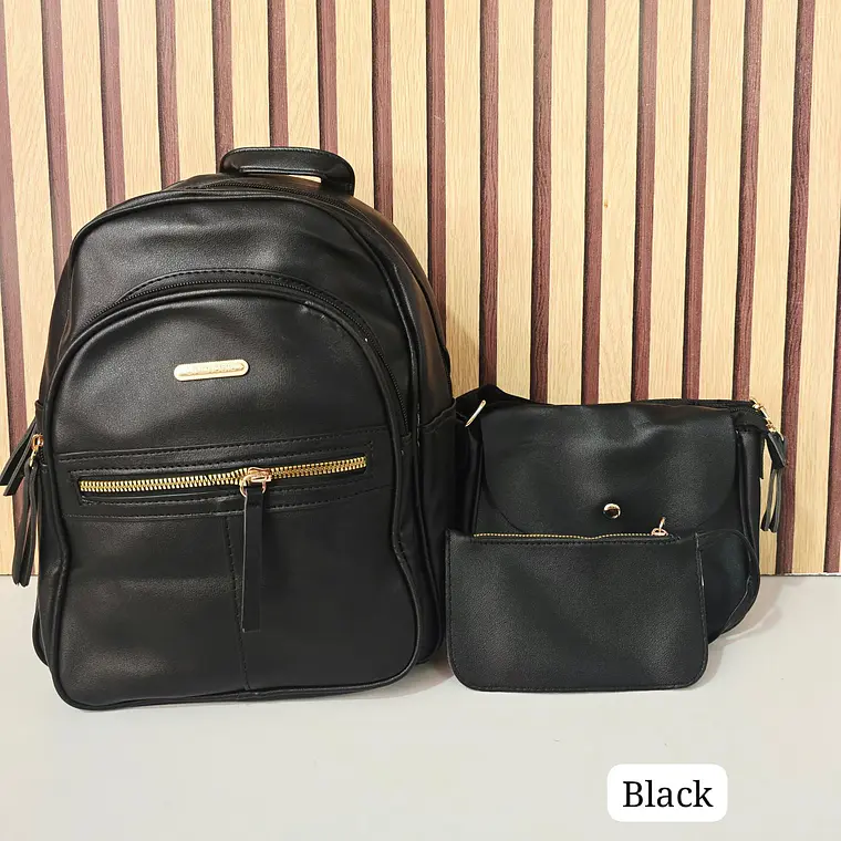 COMBO JUVENIL (3PZ) MOCHILA+MARICONERA+MONEDERO GRENOBIL PARA DAMA MOD# AJN334 7