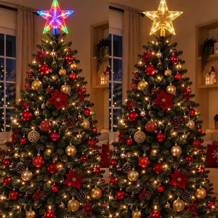 ESTRELLA PARA DECORACIÓN LUZ CÁLIDA Y DE COLORES MOD# 2648  ⭐ 1