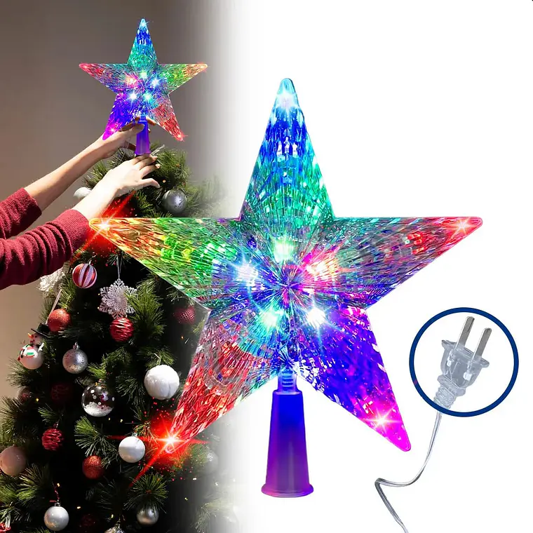 ESTRELLA PARA DECORACIÓN LUZ CÁLIDA Y DE COLORES MOD# 2648  ⭐ 2