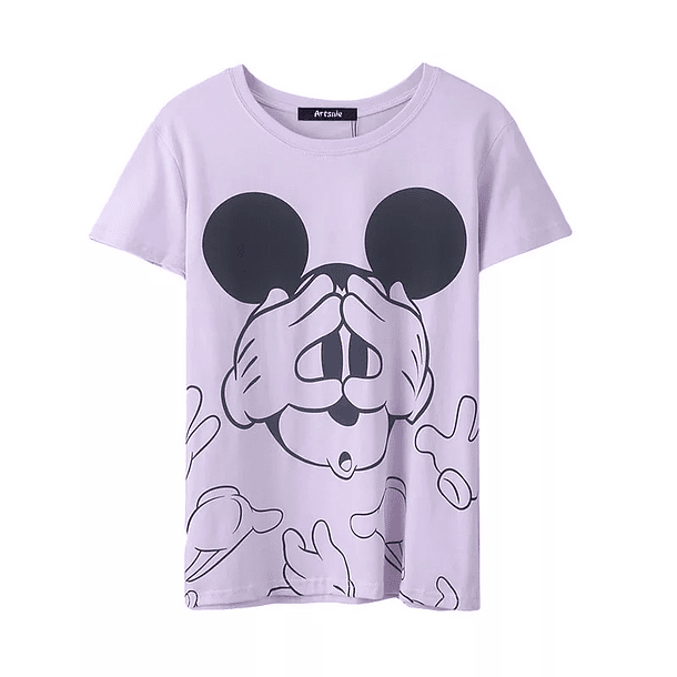 Polera lavanda Mickey 3