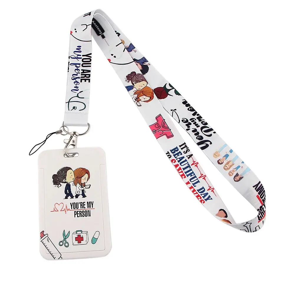 Preventa Portacredencial  Vertical + Lanyard Grey Anatomy 5