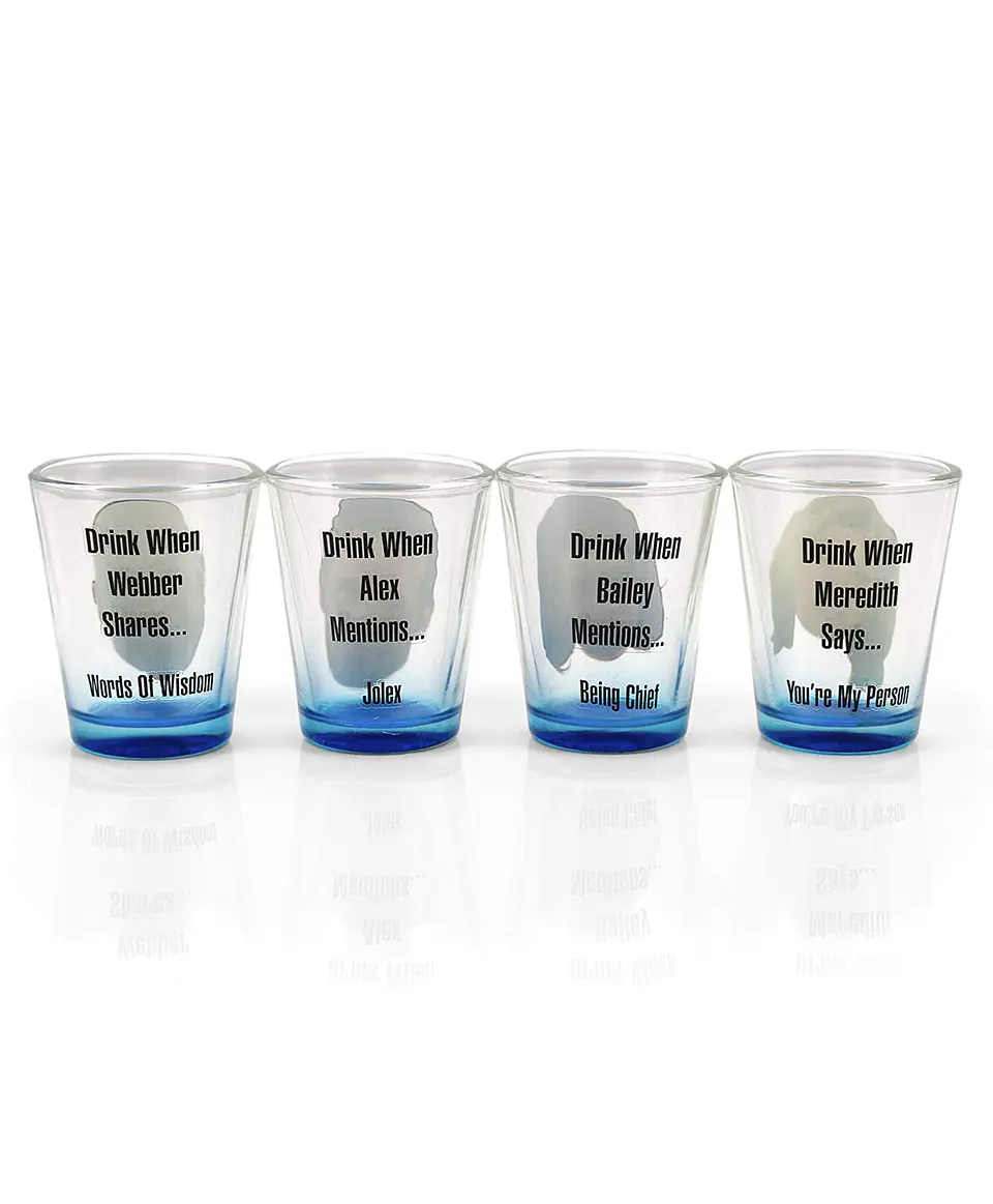 Set 4 vasos shot Grey’s Anatomy 5