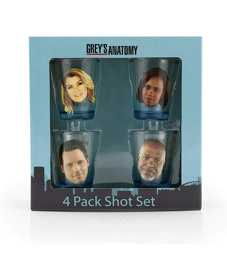 Set 4 vasos shot Grey’s Anatomy 3